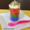 rainbow cake in a jar