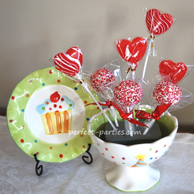 Cake Pop for Valentines Day treats or favors.