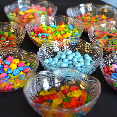 Candies to decorate cupcakes.