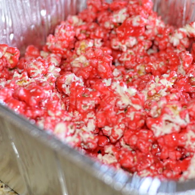 Strawberry flavored Kool aid Popcorn.