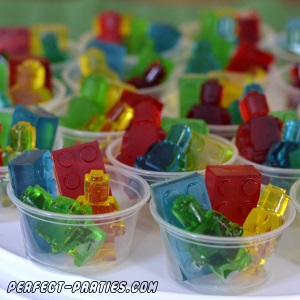 lego gummies in portion cups for kid parties