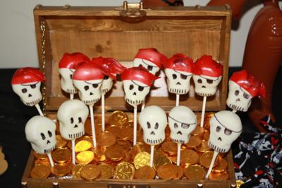 Pirate Cake Pops in Chest of Gold